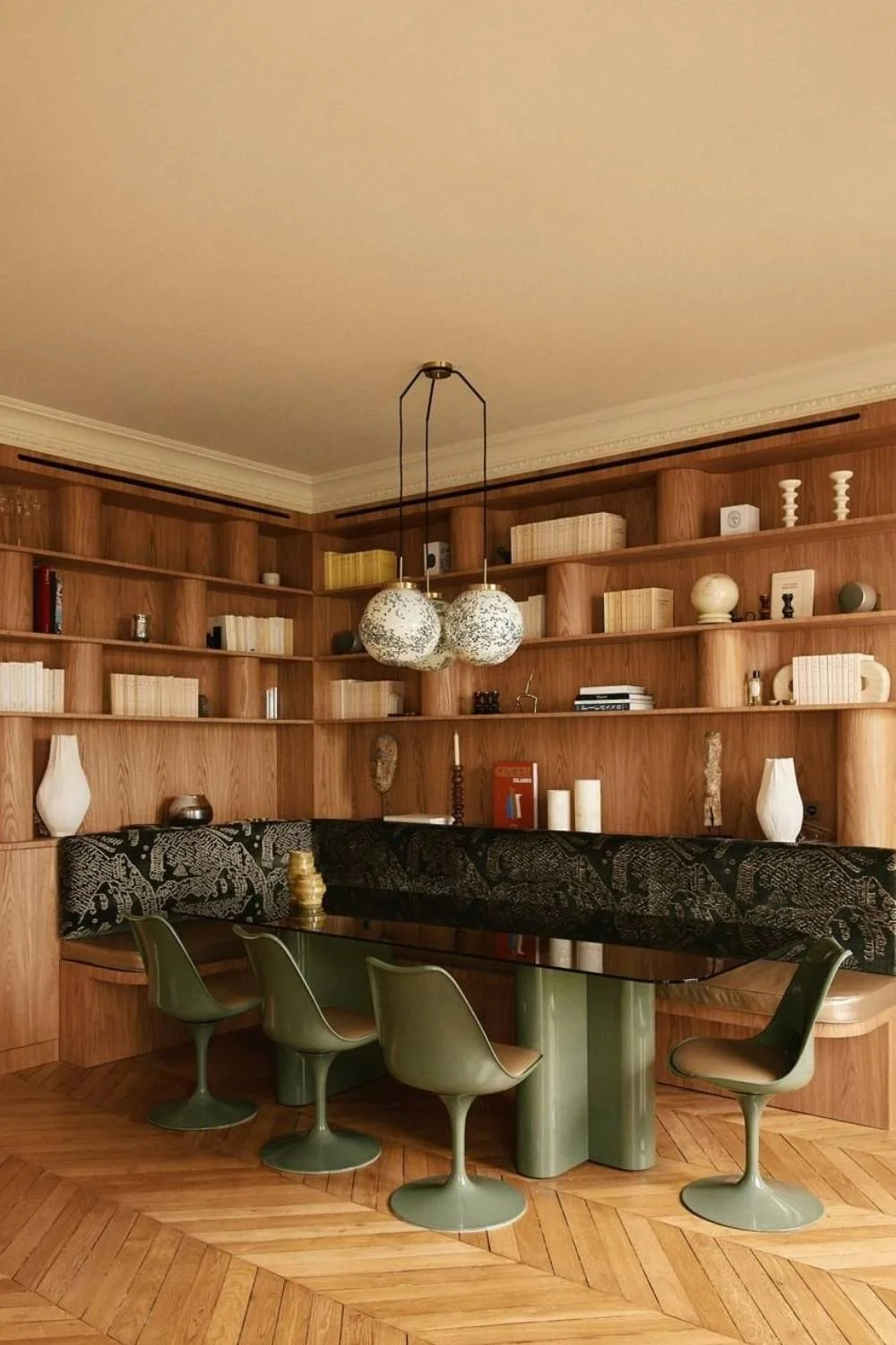 Banquette Seating Patterned Details Upholstery