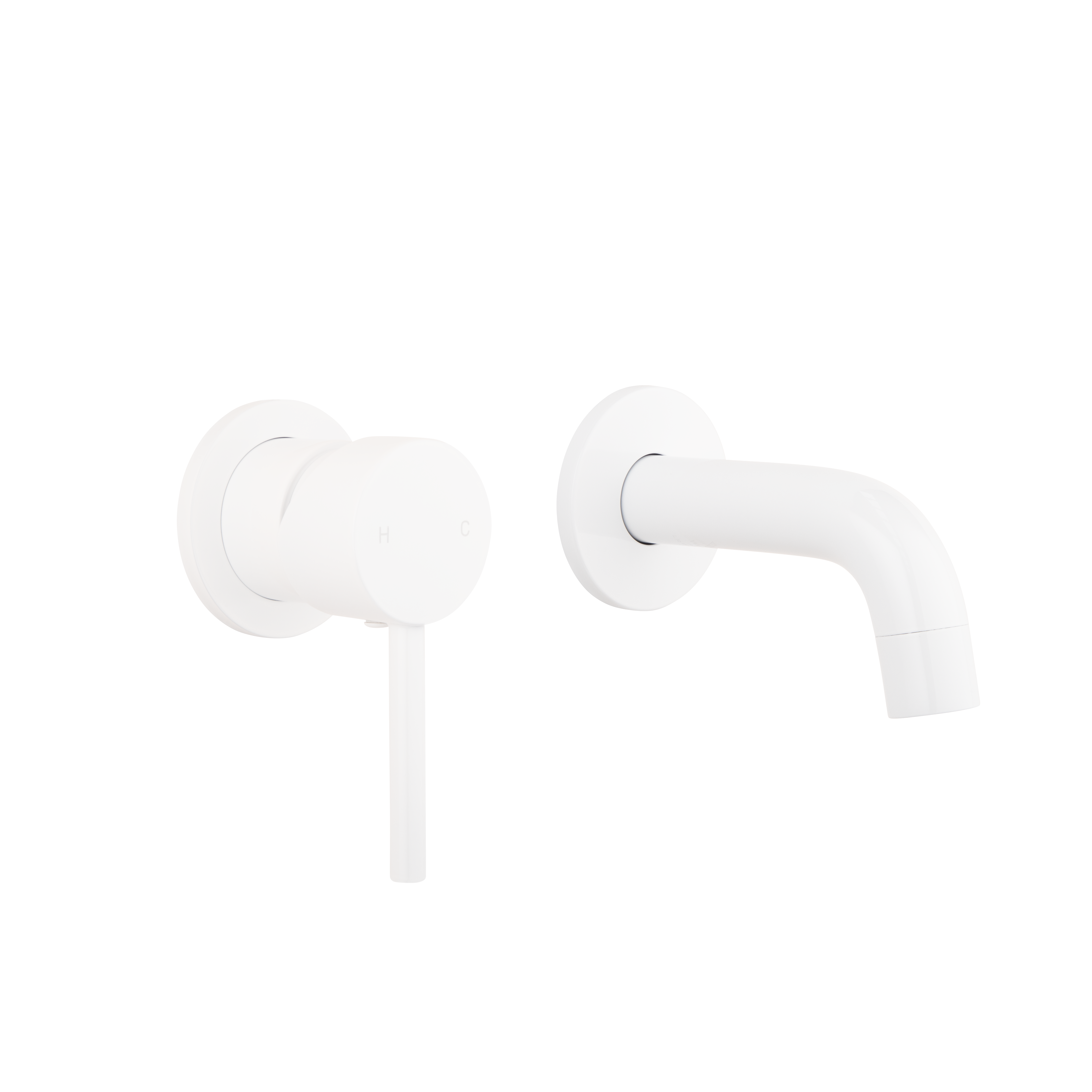 Elysian Minimal Mixer & Mini Spout Set - White