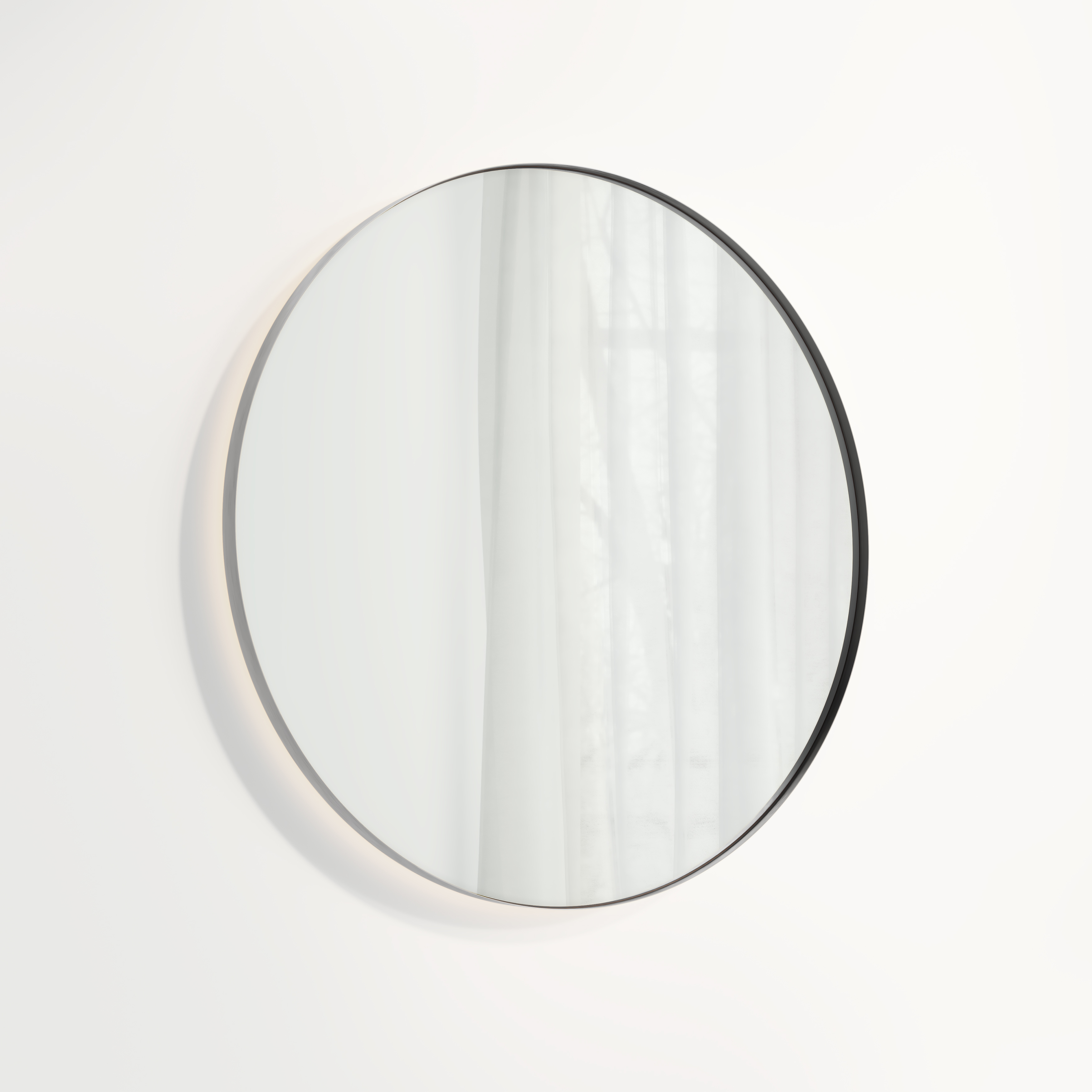Round Mirror LED 800mm - Brushed Gunmetal
