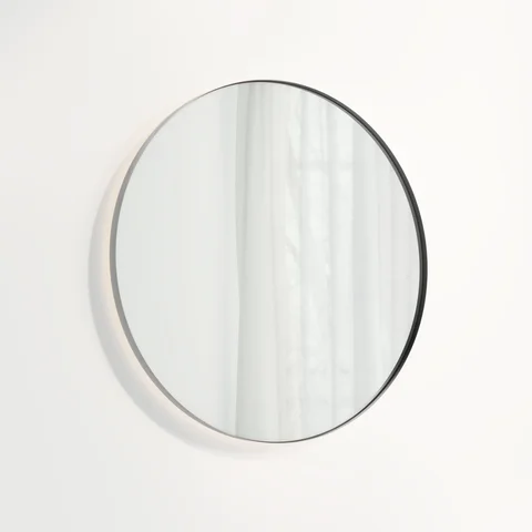 Round LED Mirror 800mm - Brushed Gunmetal