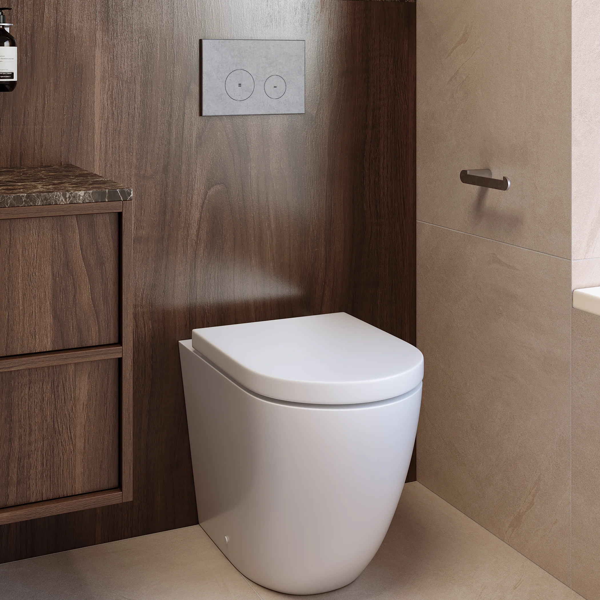 Emperador Stone View03 Toilet Steel