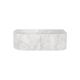 Pedra WallMounted Basin 400mm CarraraMarble Front 2
