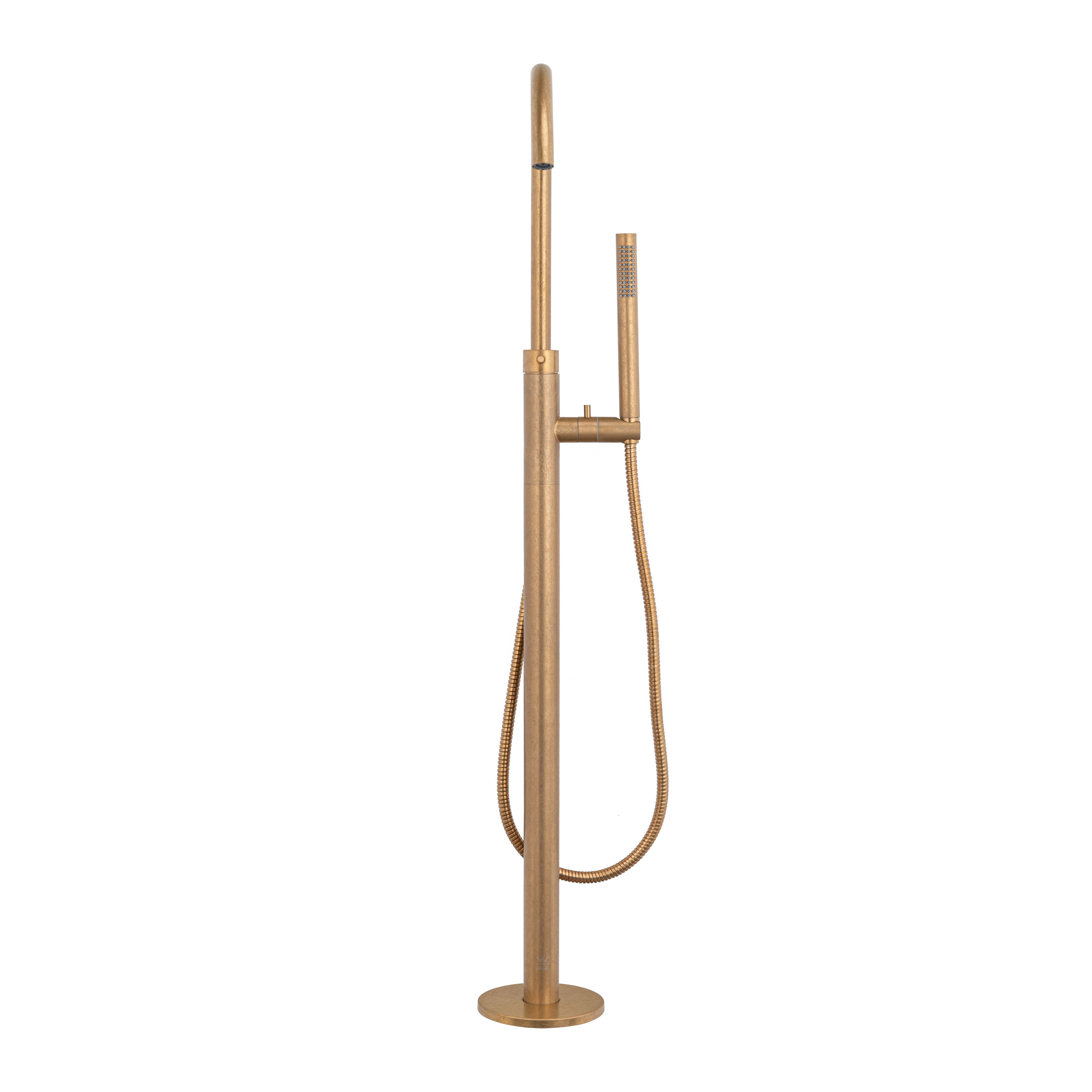 17901%20Elysian%20Floor%20Mounted%20Bath%20Filler%20with%20Hand%20Shower Front Antique%20Aurum