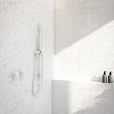 ElysianAdjustableShowerRail SideOn White