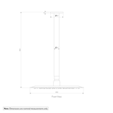 Sola Shower dropper Round 300mm   head set SPEC