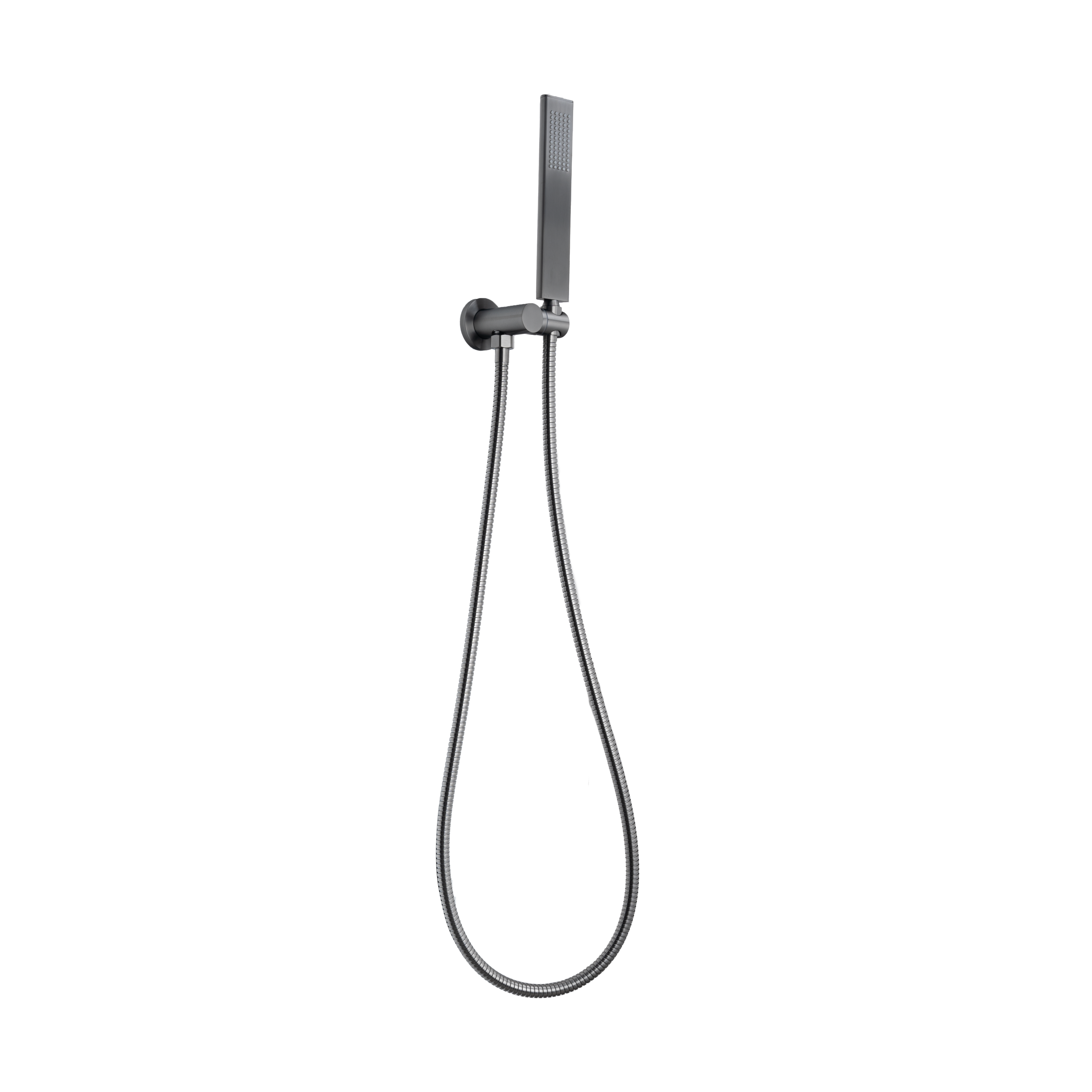 18171-Rounded-Rectangle-Hand-Shower-Set Side Brushed-Gunmetal