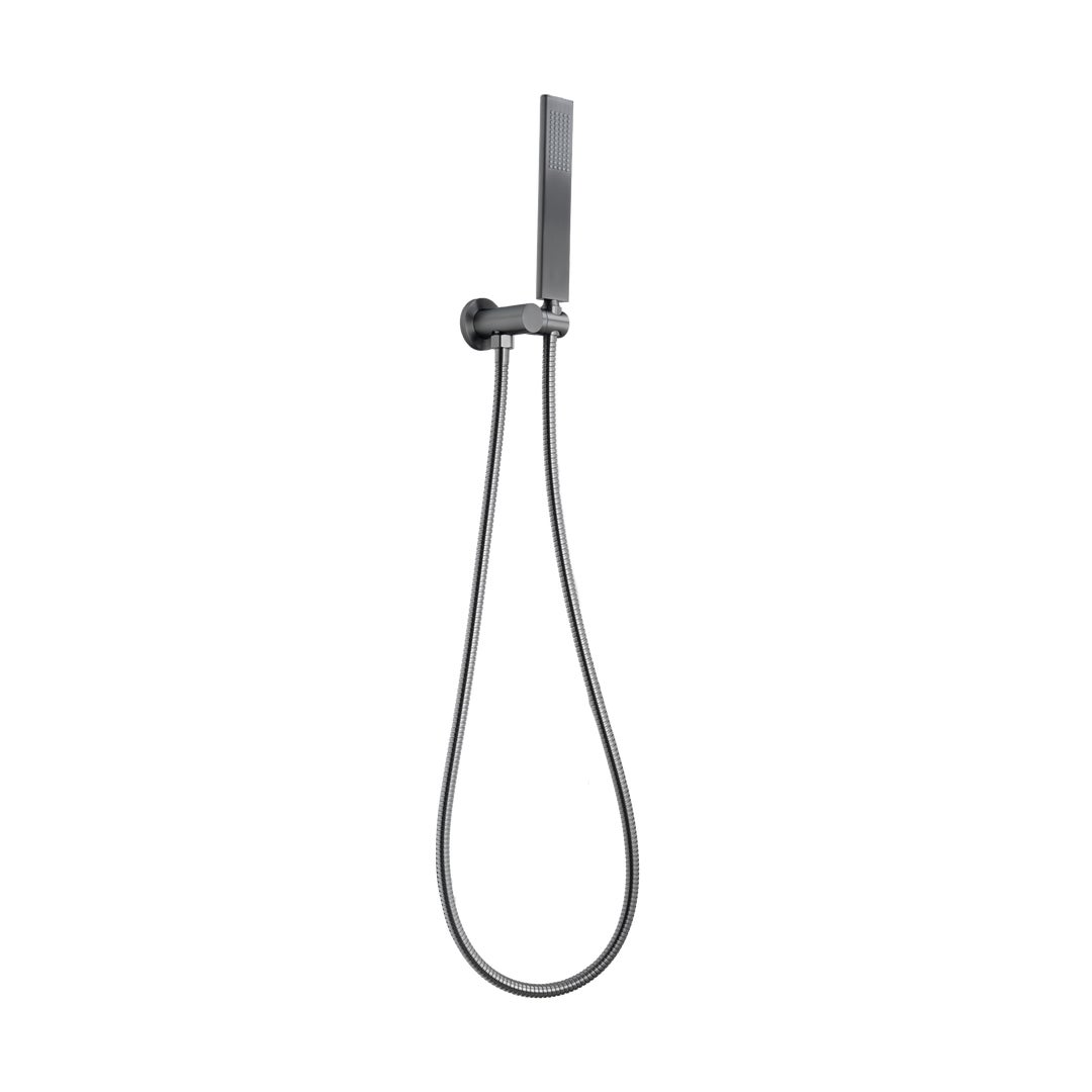 Rounded Rectangle Hand Shower Set - Brushed Gunmetal