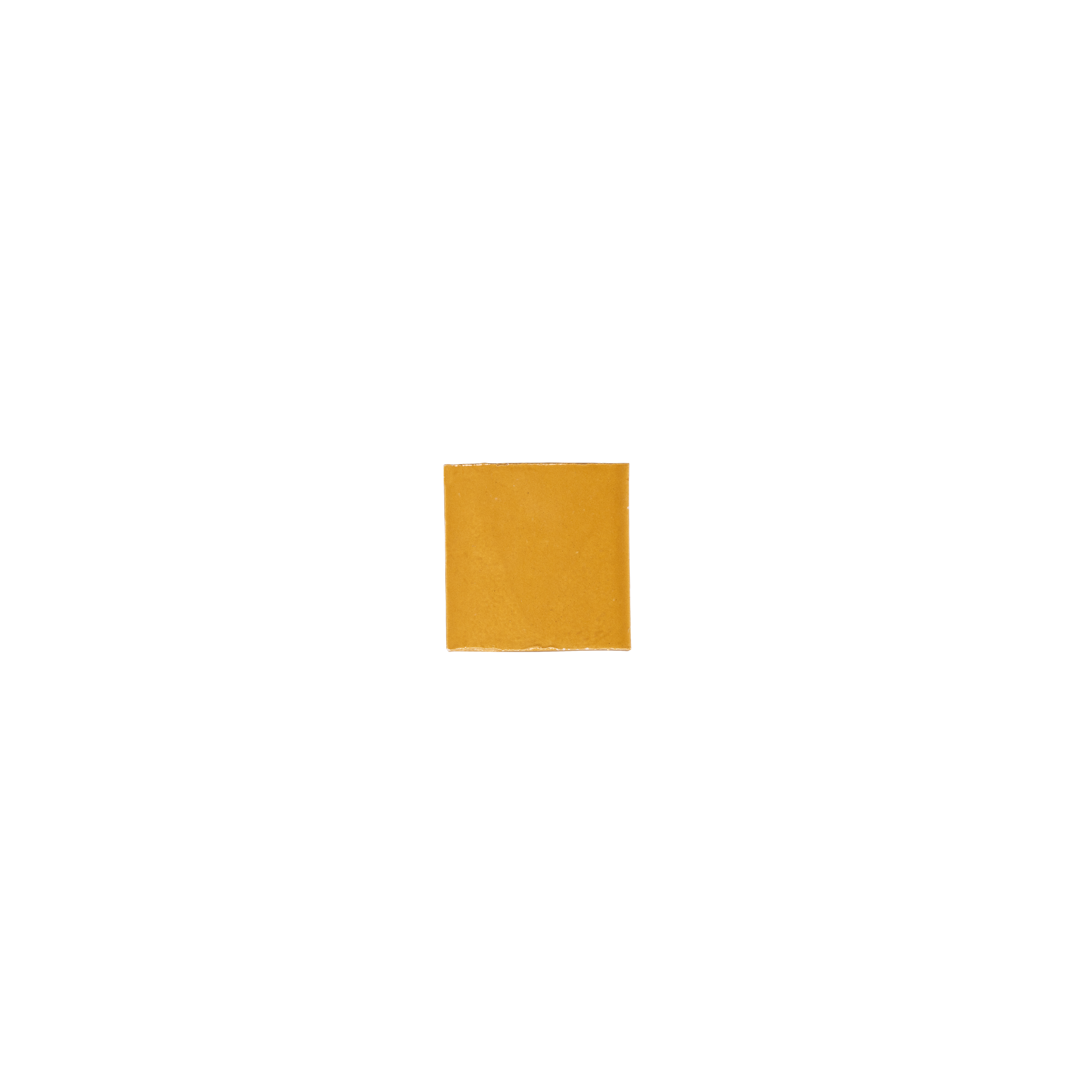 Rommani Handmade Zellige Square Tile - Saffron Yellow (Sample)