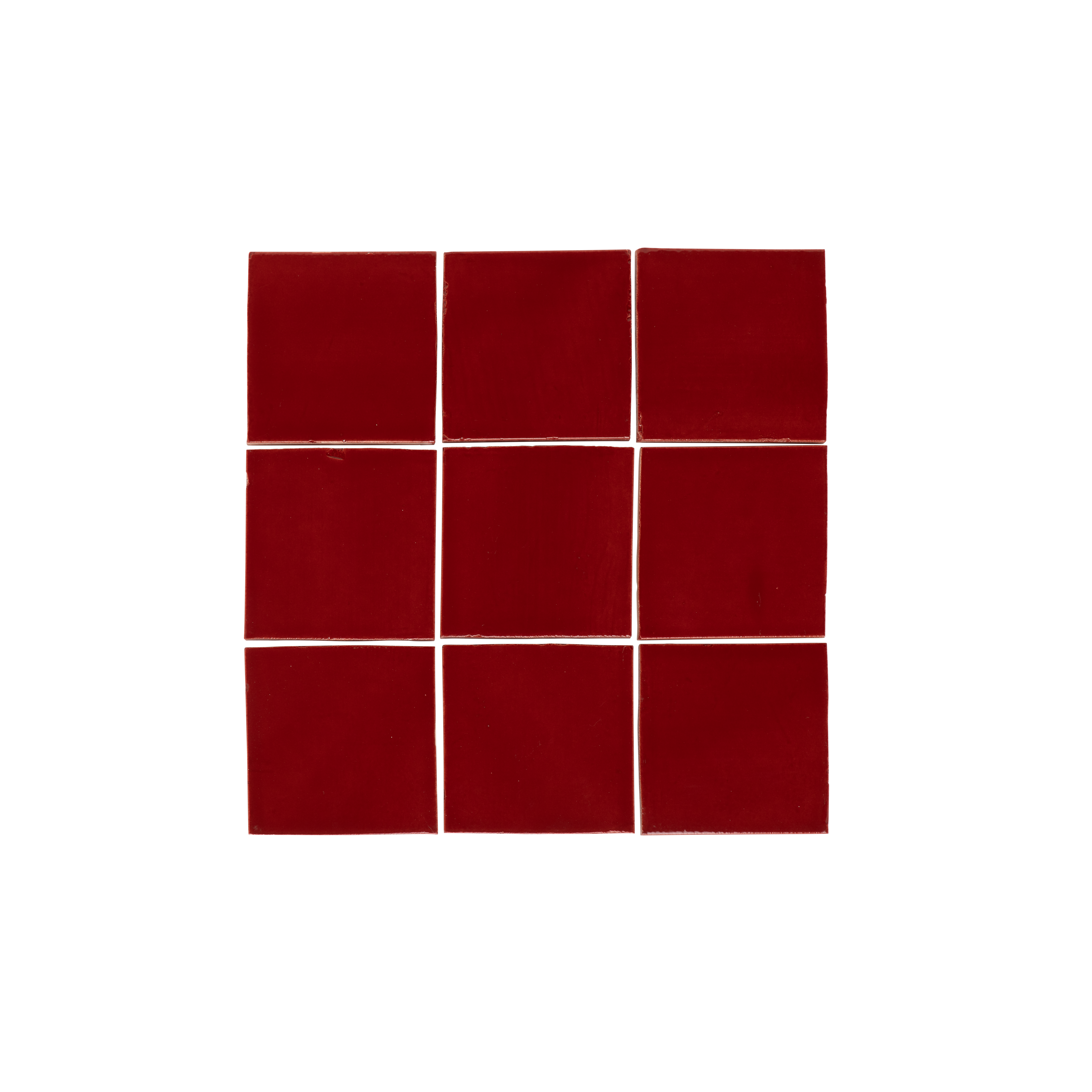 Rommani Handmade Zellige Square Tile - Cherry