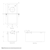 Sola Small Outdoor Sink Overflow SPEC