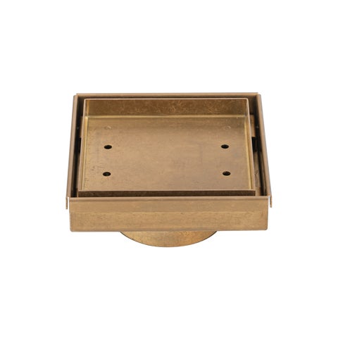 Pixi Tile Insert Floor Waste 125mm - Antique Aurum