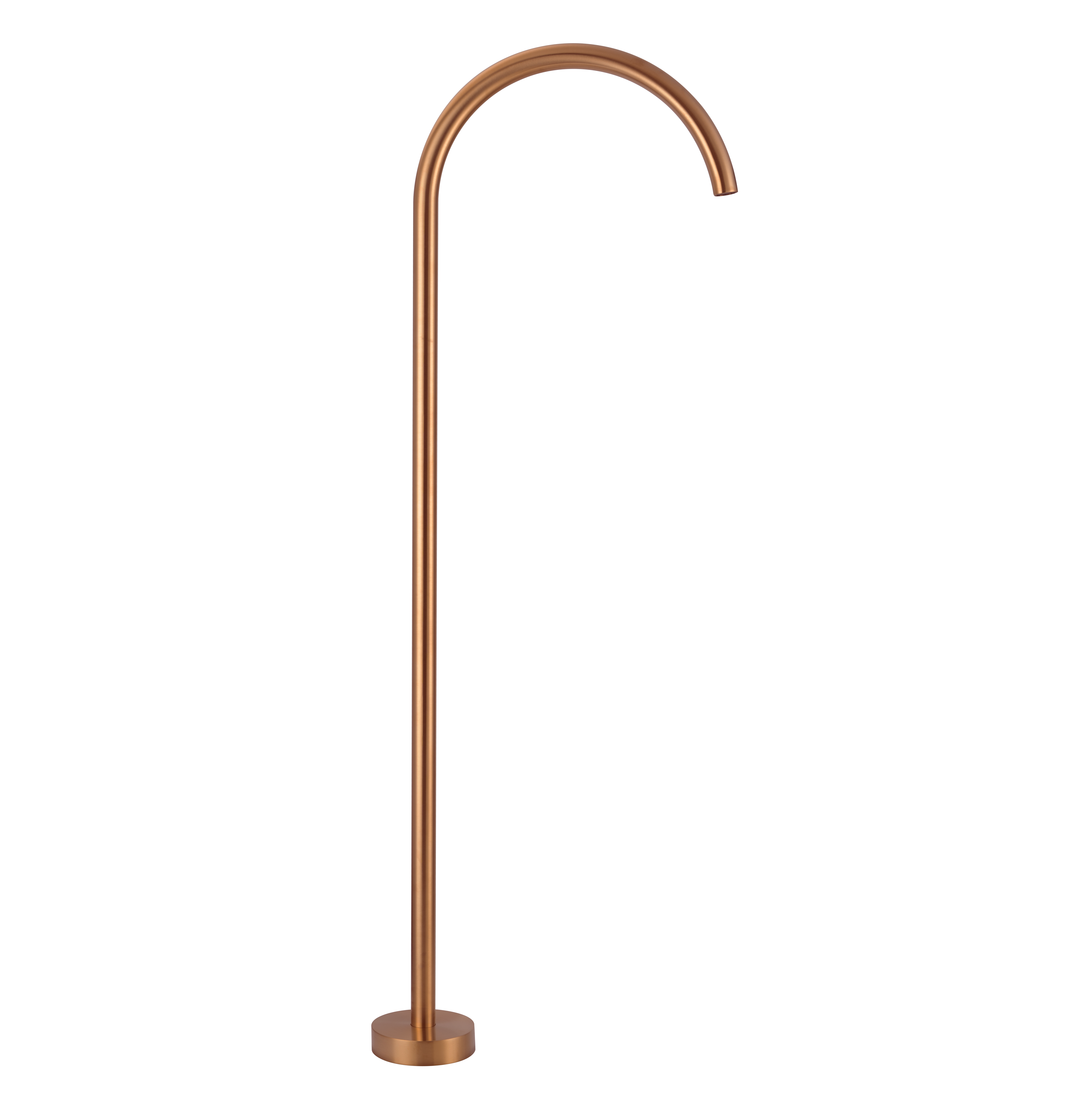 19388-Sola-Floor-Mounted-Bath-Filler Front Brushed-Copper