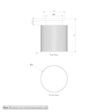 Tezra Textured Cabinetry Knob Specifications