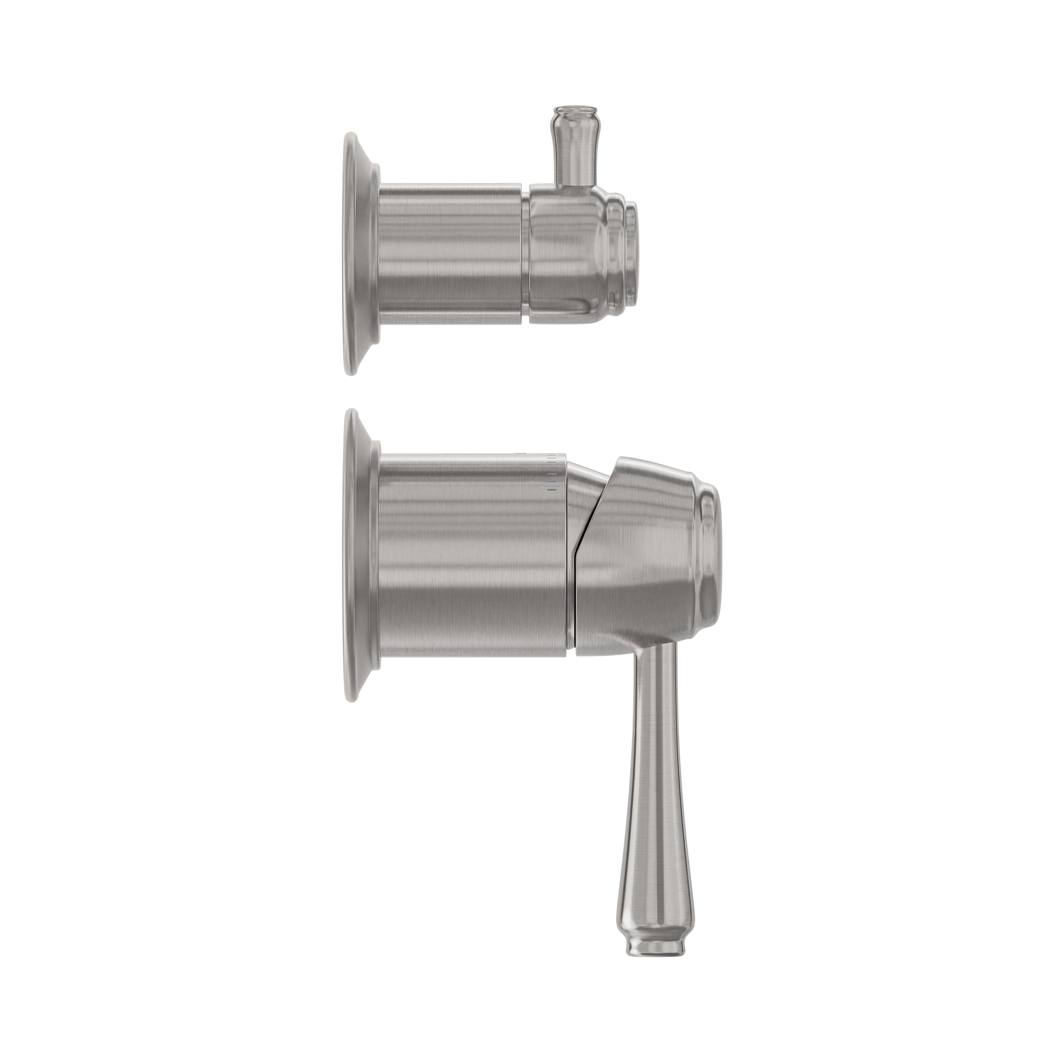 Kingsley Thermostatic 2-Way   3-Way Diverter Stock Render SideView SS
