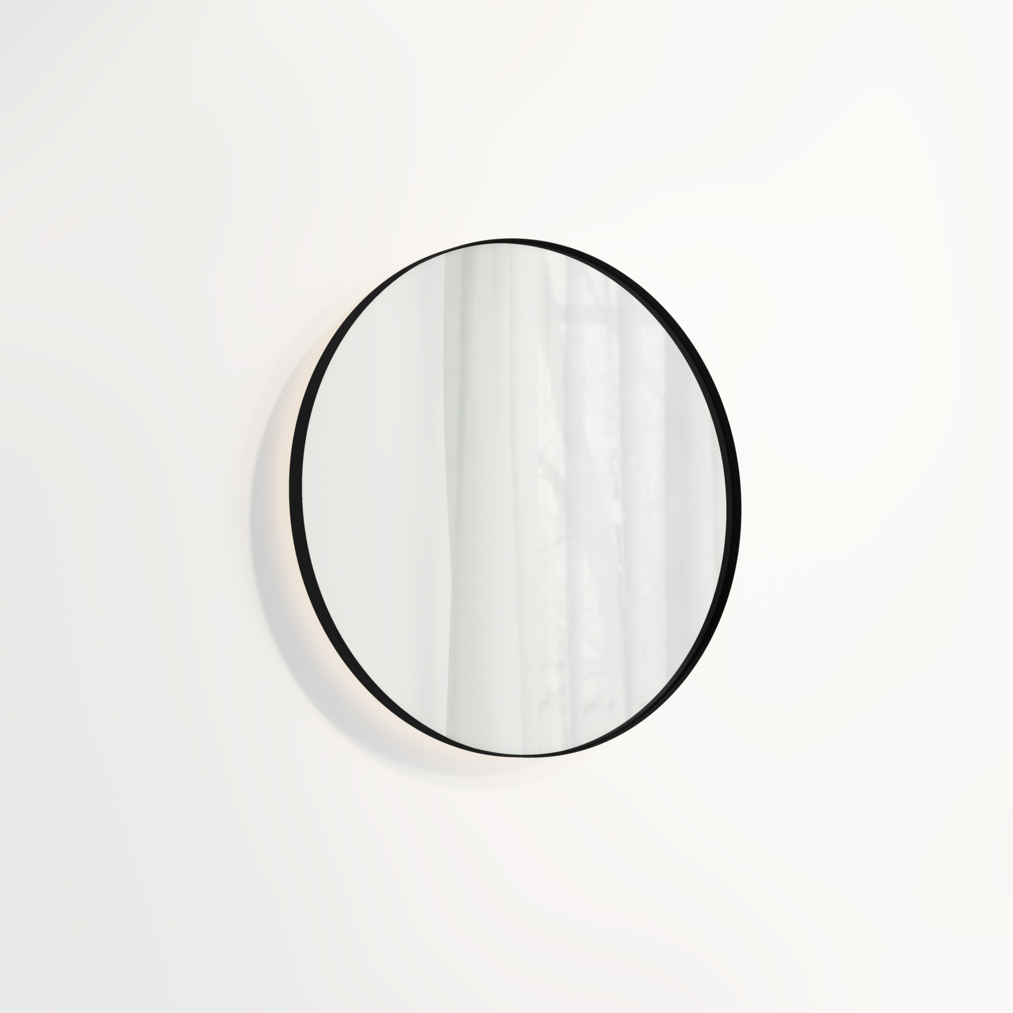 Round Mirror LED 600mm - Matte Black