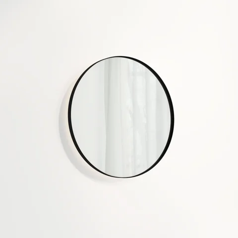 Round LED Mirror 600mm - Matte Black
