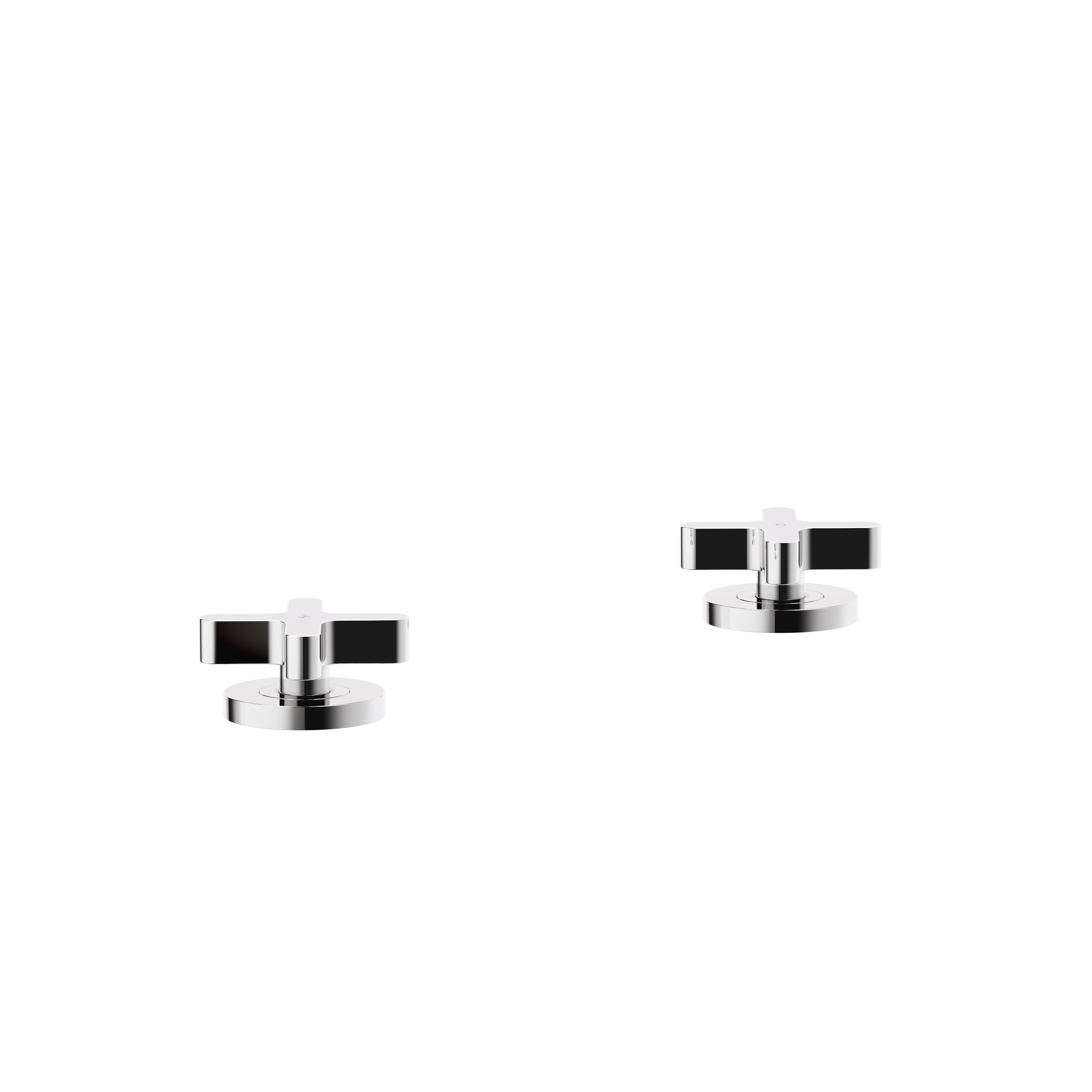 Cross Assembly Bench Mounted Taps - Chrome