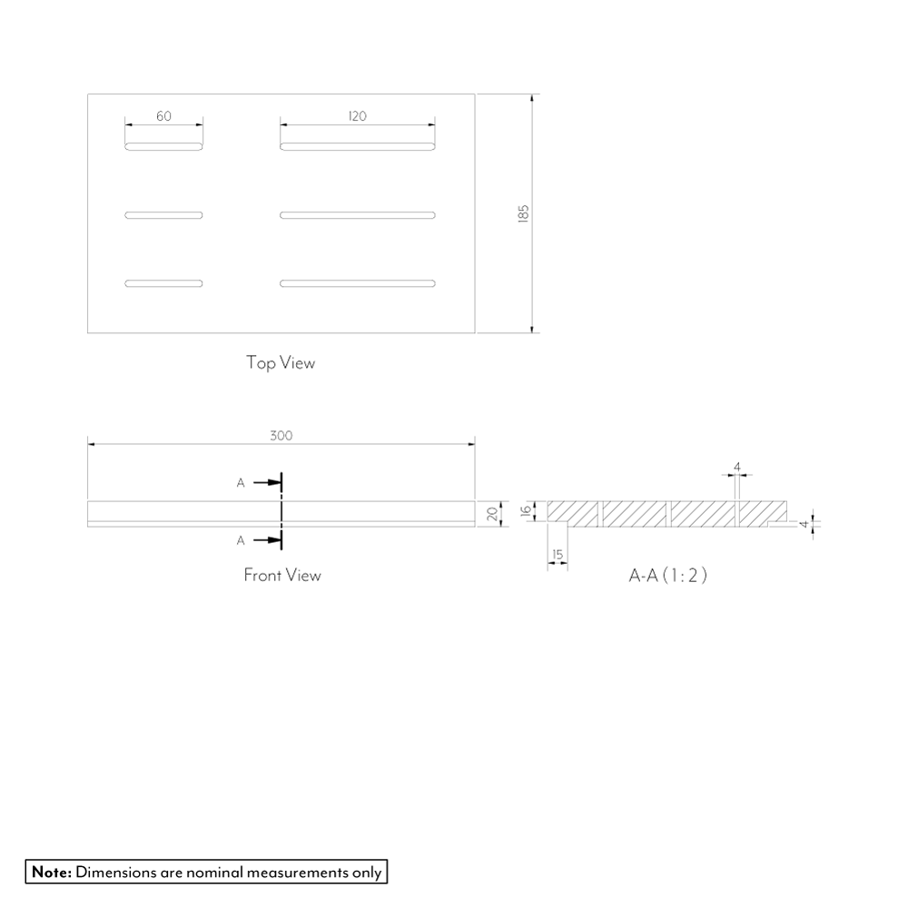 Bamboo Knife Rack - Entertainment Series Specifications