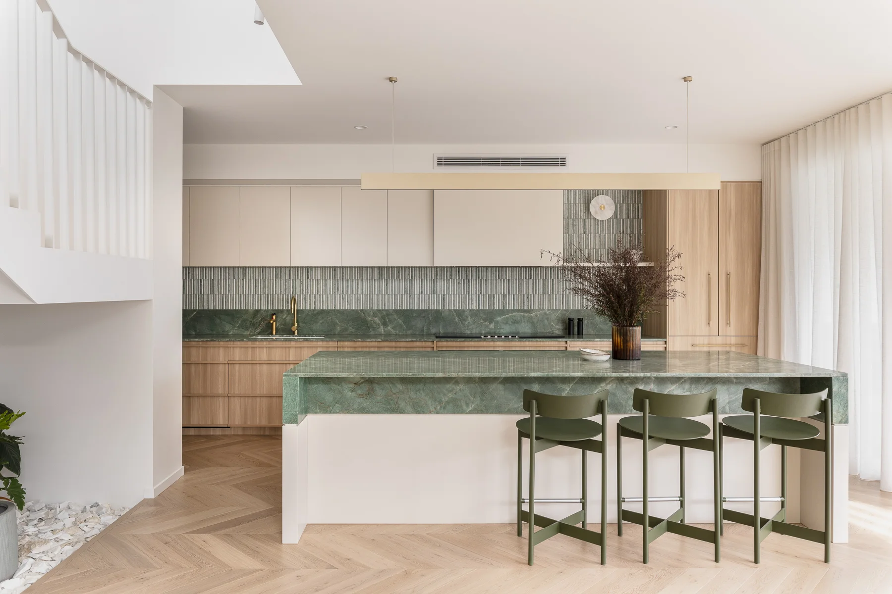 Grange Haus Brazilian Emerald Quartzite Kitchen