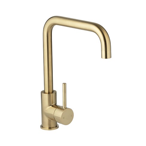 Eden Square Kitchen Mixer - Brushed Brass