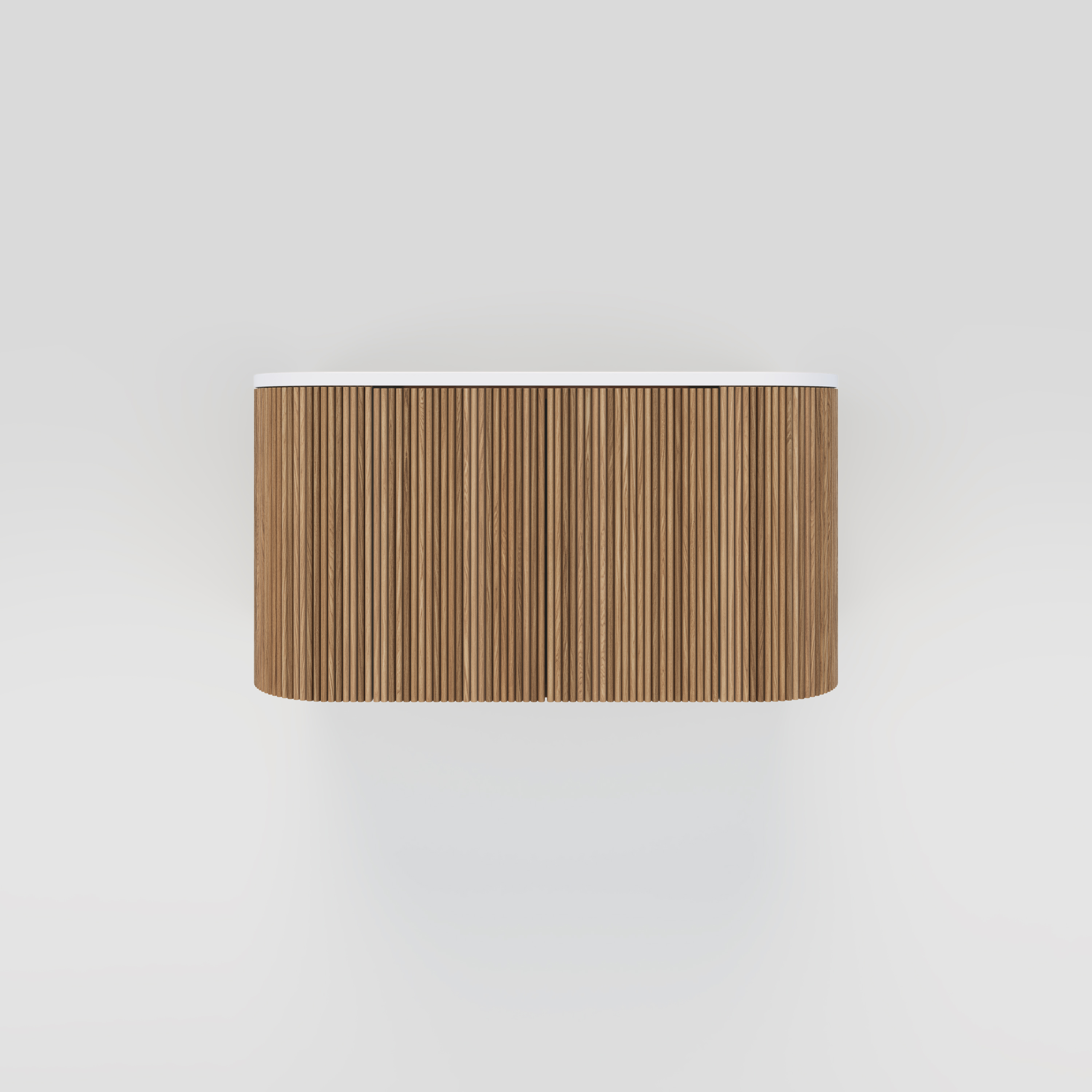 Kairi Curved Fluted Vanity 900mm - Oak Timber