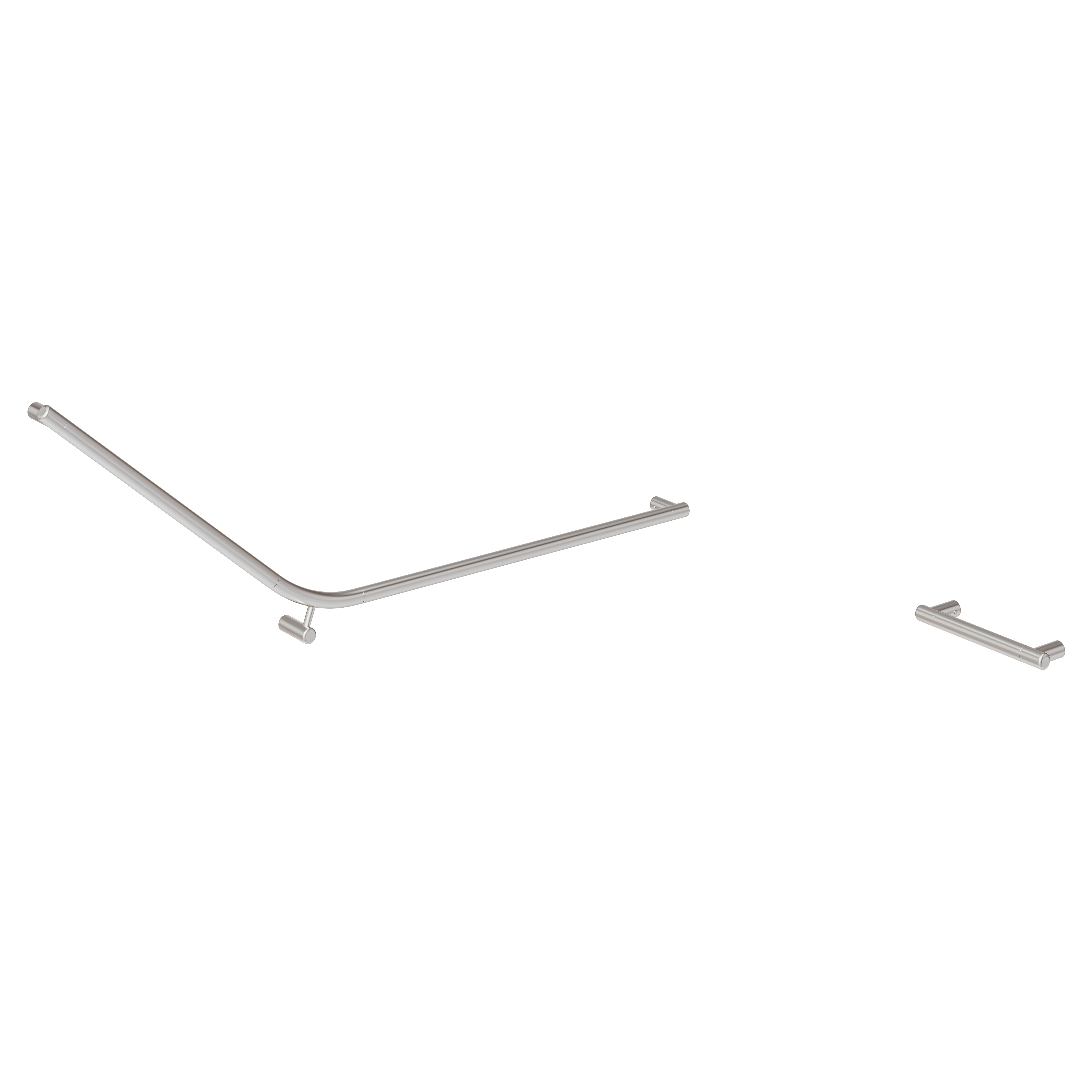 Aliro Accessible 140° Grab Rail Set - Stainless Steel