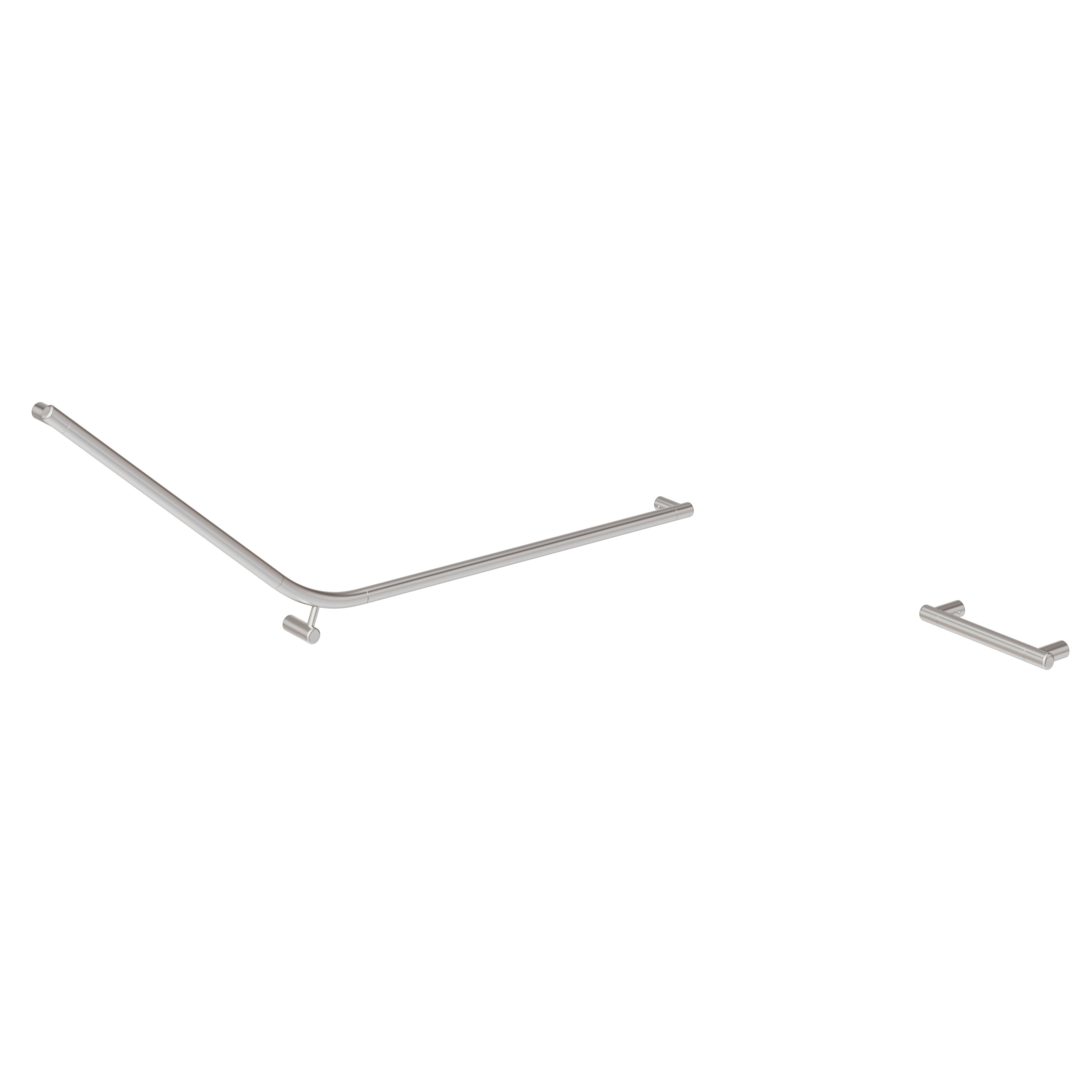 Aliro Accessible 140° Grab Rail Set - Stainless Steel