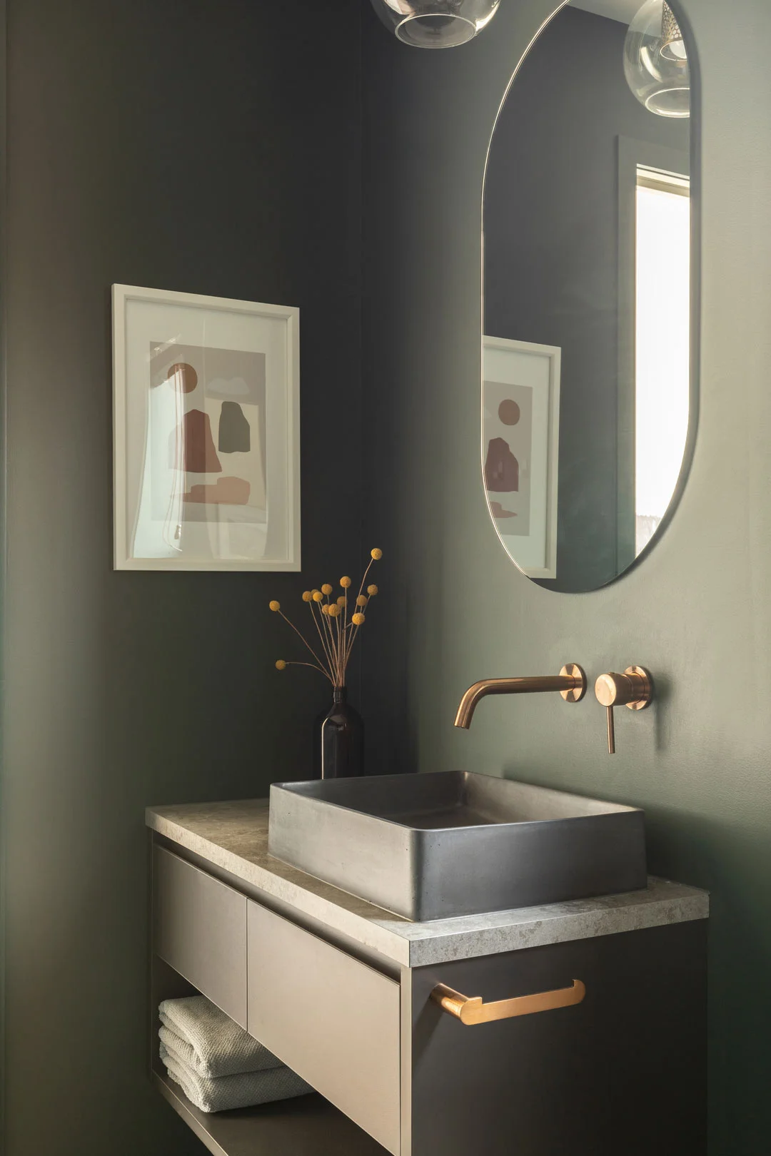 Painting rather than tiling your bathroom walls can be a cost effective way to renovate your bathroom