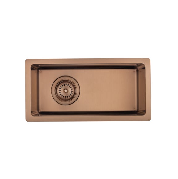 Sola Small Outdoor Sink - Brushed Copper