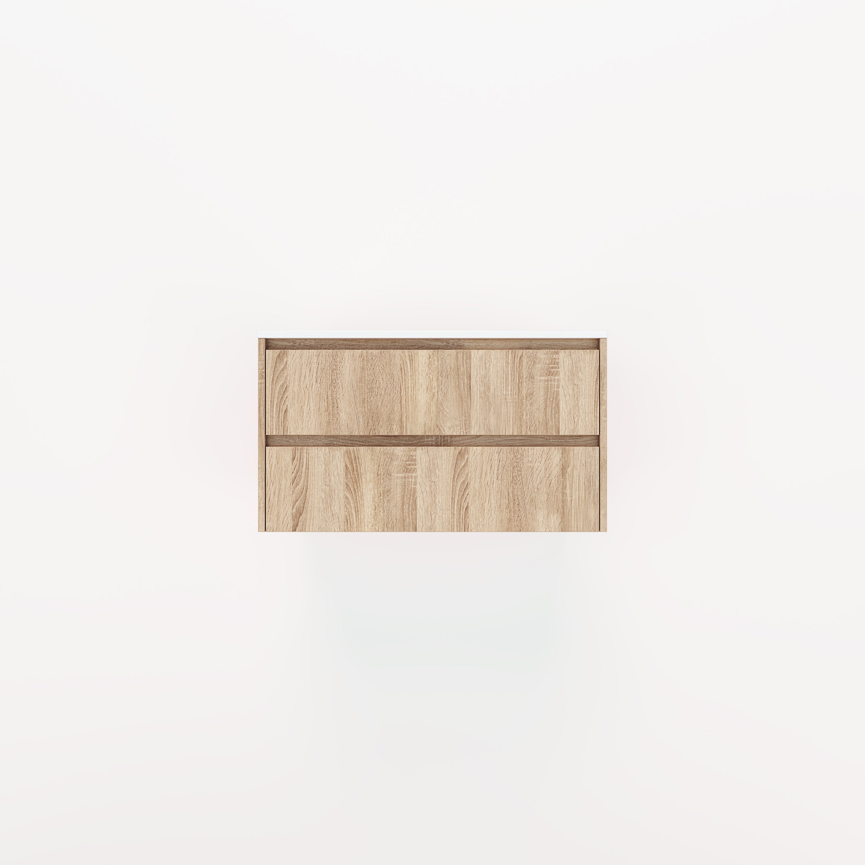 Addison 2-Drawer 900mm - White Ash Oak - 1 Cut-Out