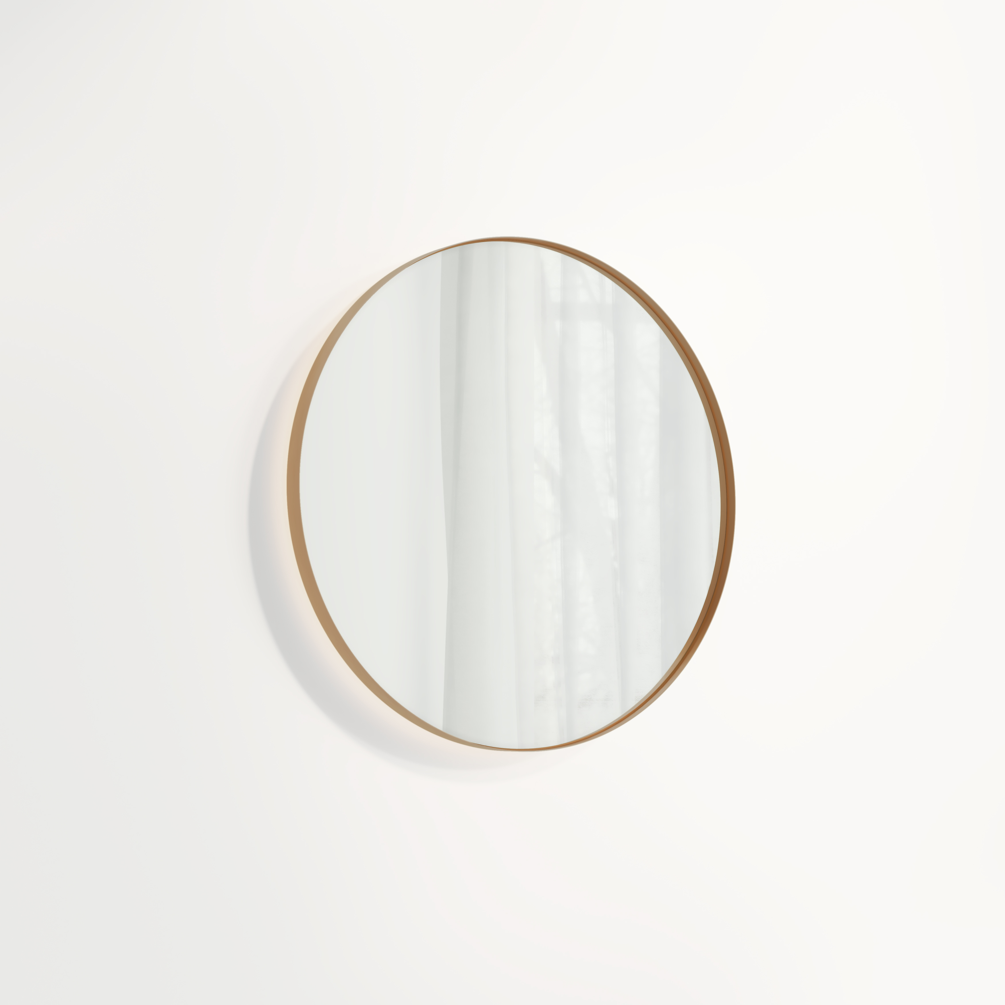 Round Mirror LED 600mm - Brushed Copper
