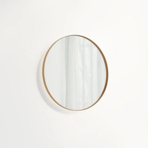 Round LED Mirror 600mm - Brushed Copper