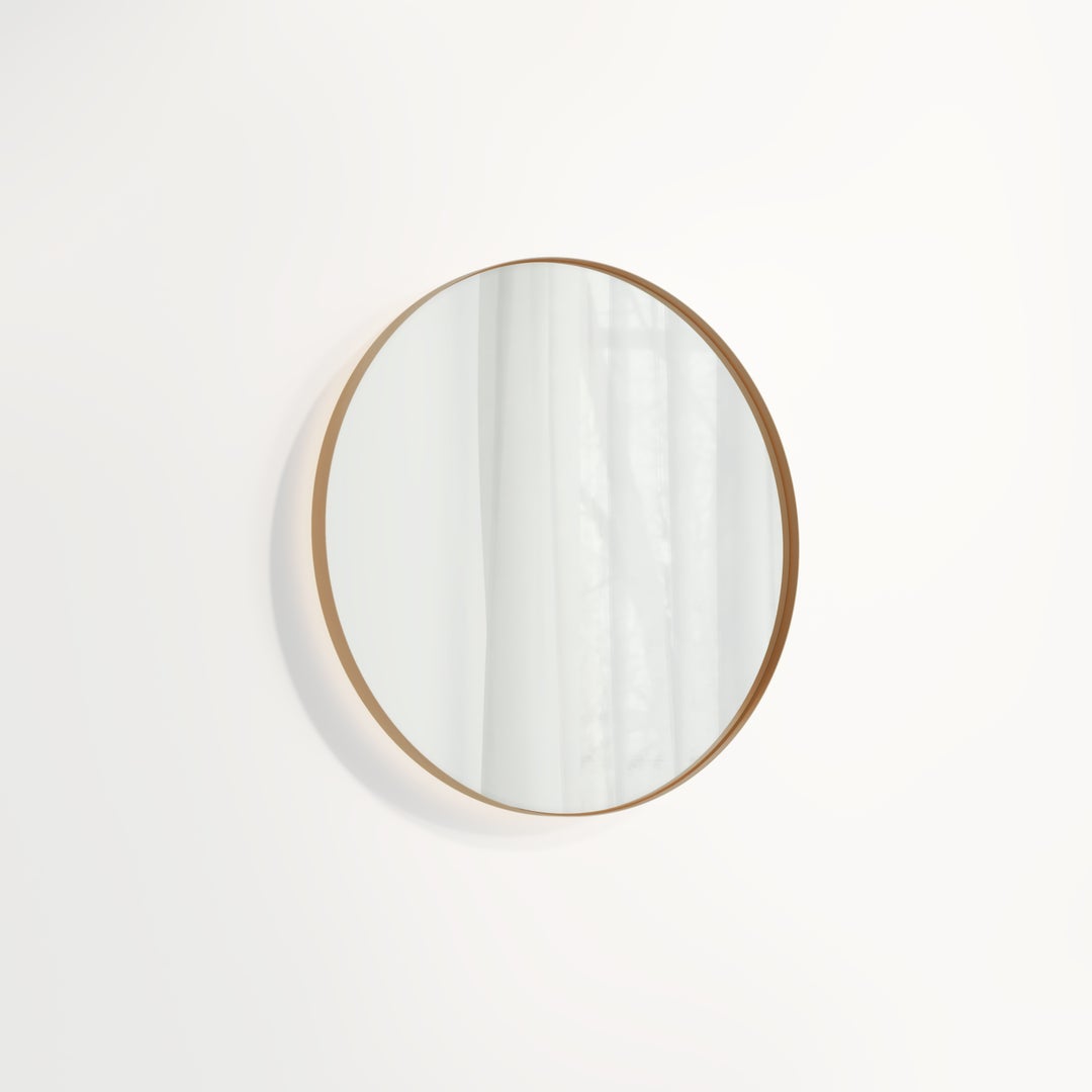 Round Mirror LED 600mm - Brushed Copper