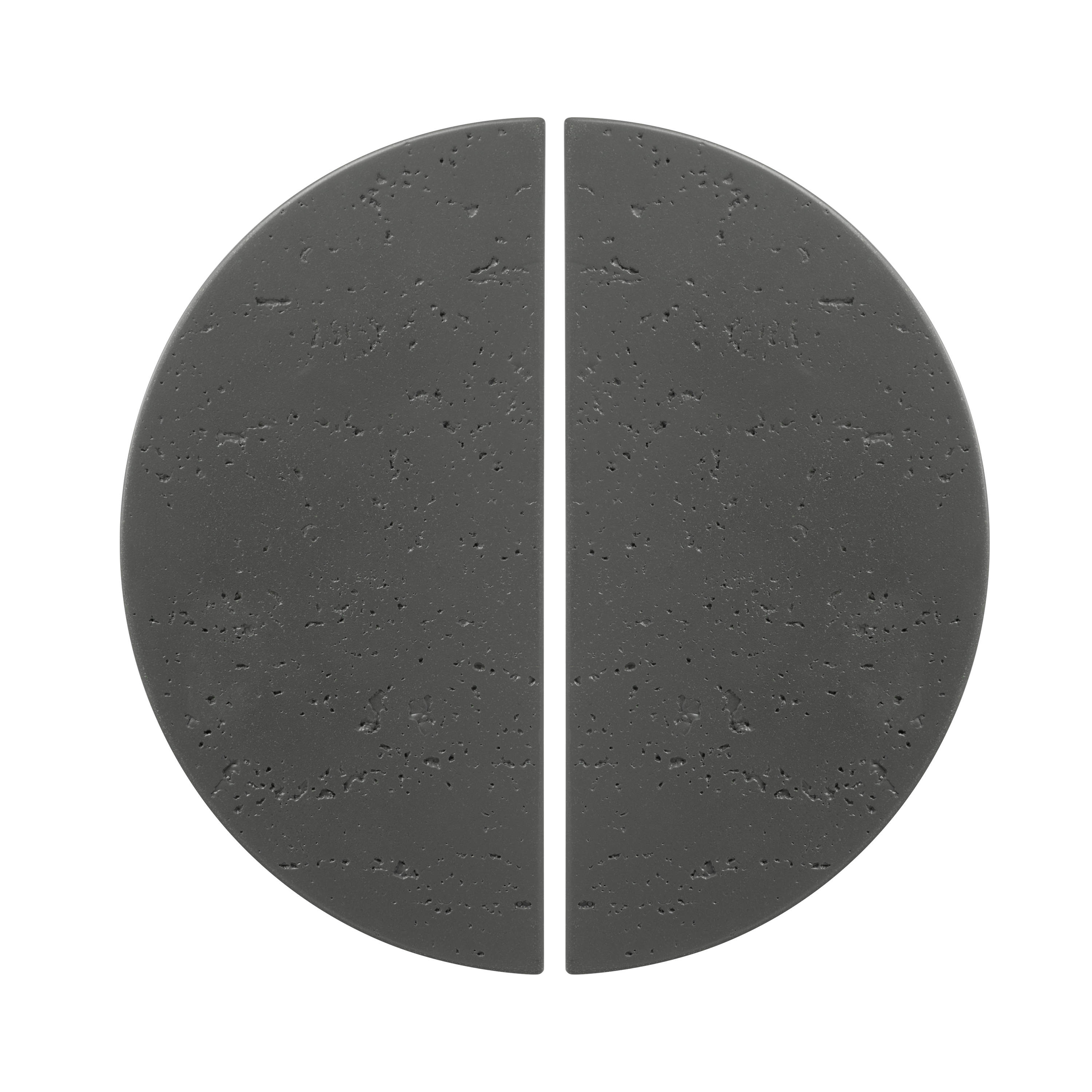 Atelis Concrete Half Moon Entry Door Pull (Pair) - Dark Grey