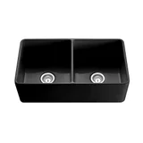 Hartley Double Farmhouse Sink Black 3