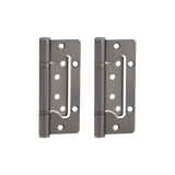 Ellis flush door hinge Pair BrushedGunmetal