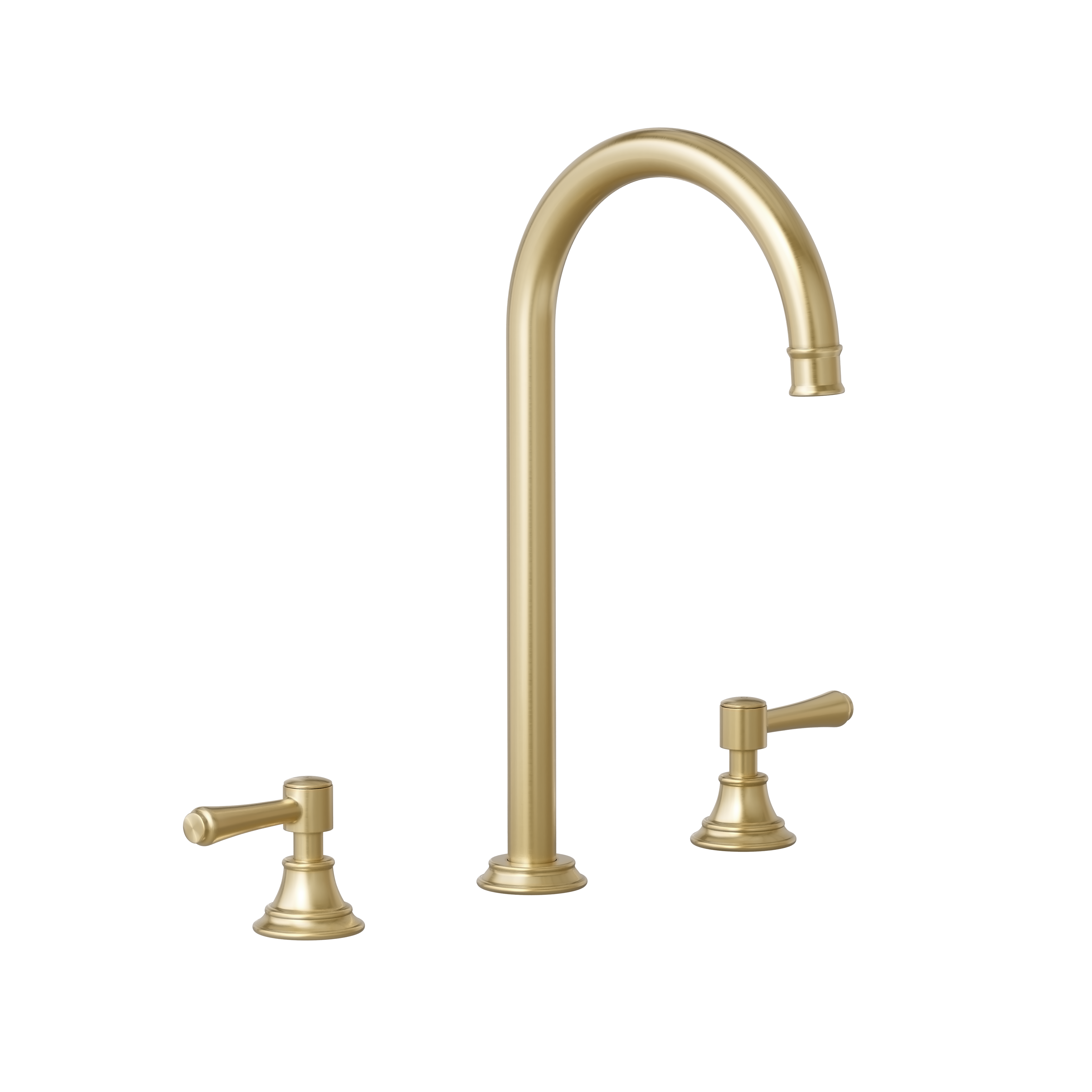 Kingsley Assembly Bench Mounted Set - Brushed Brass