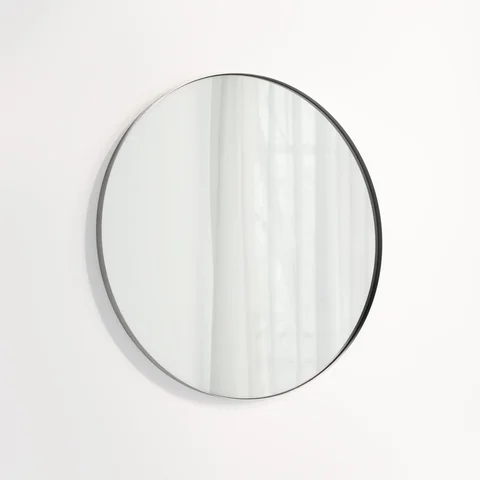 Round LED Mirror 800mm - Brushed Gunmetal