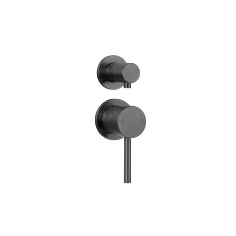 Sola Shower Top Diverter - Brushed Gunmetal