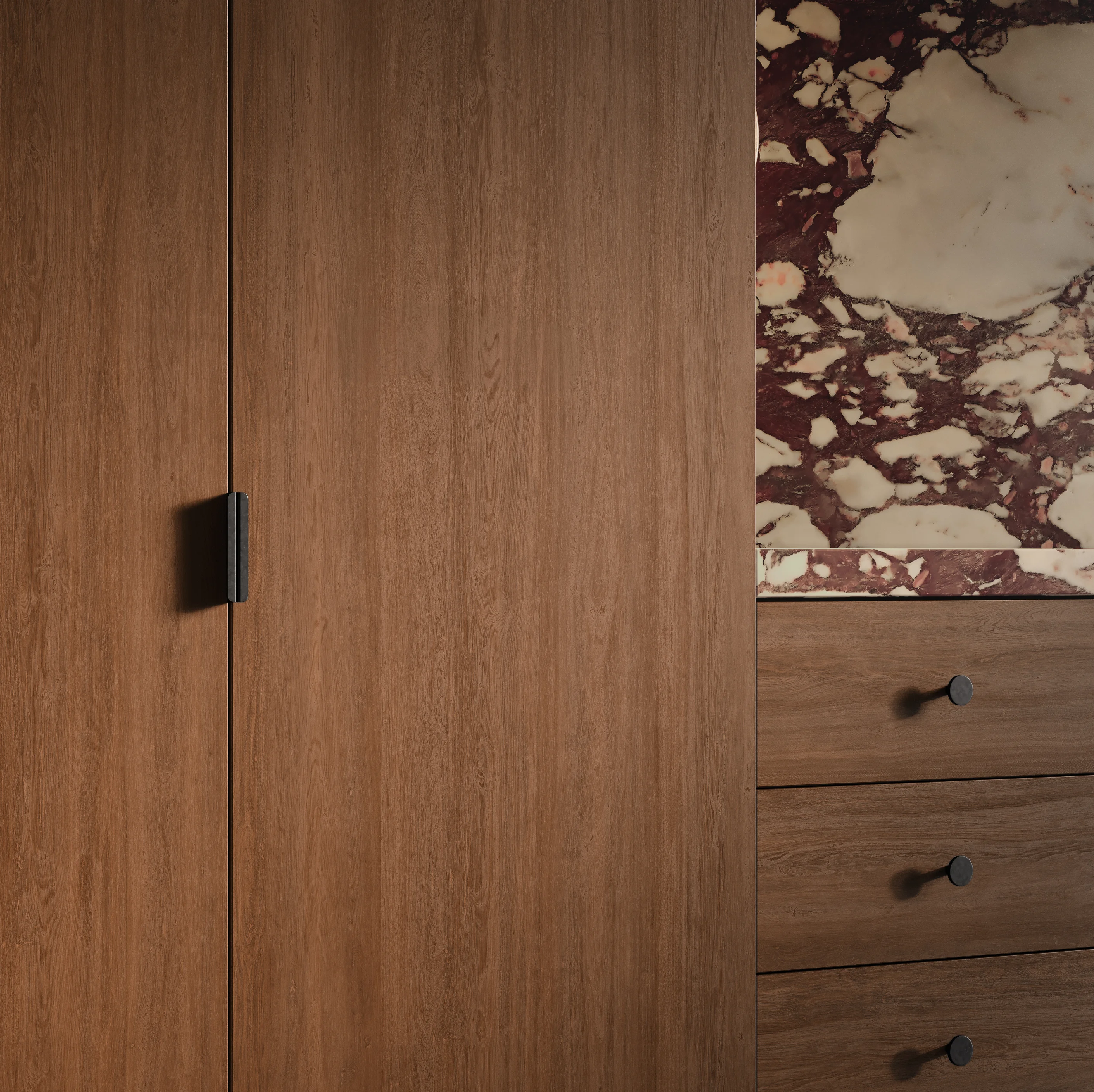 Close%20Up-View%20E Rappana%20100mm Elsa%20Cabinet%20Knob Slate