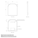 Arch Wall Mirror LED 600 x 750mm Gallery Spec-01