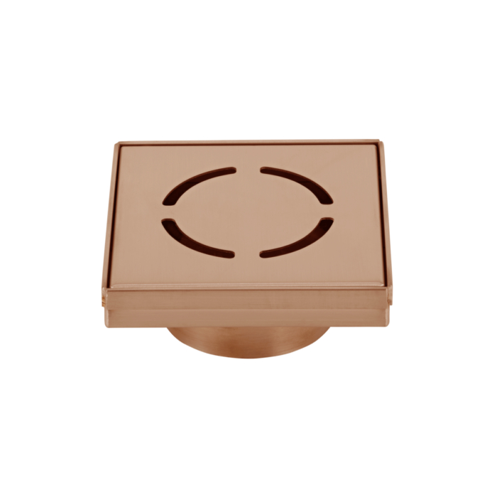 Harper Square Floor Waste - Brushed Copper