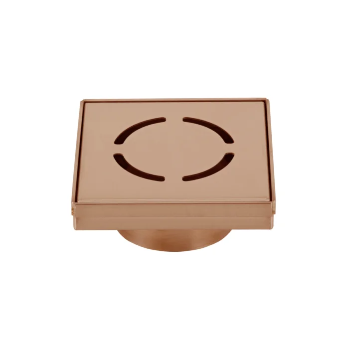 Harper Square 125mm Floor Waste - Brushed Copper - Feature