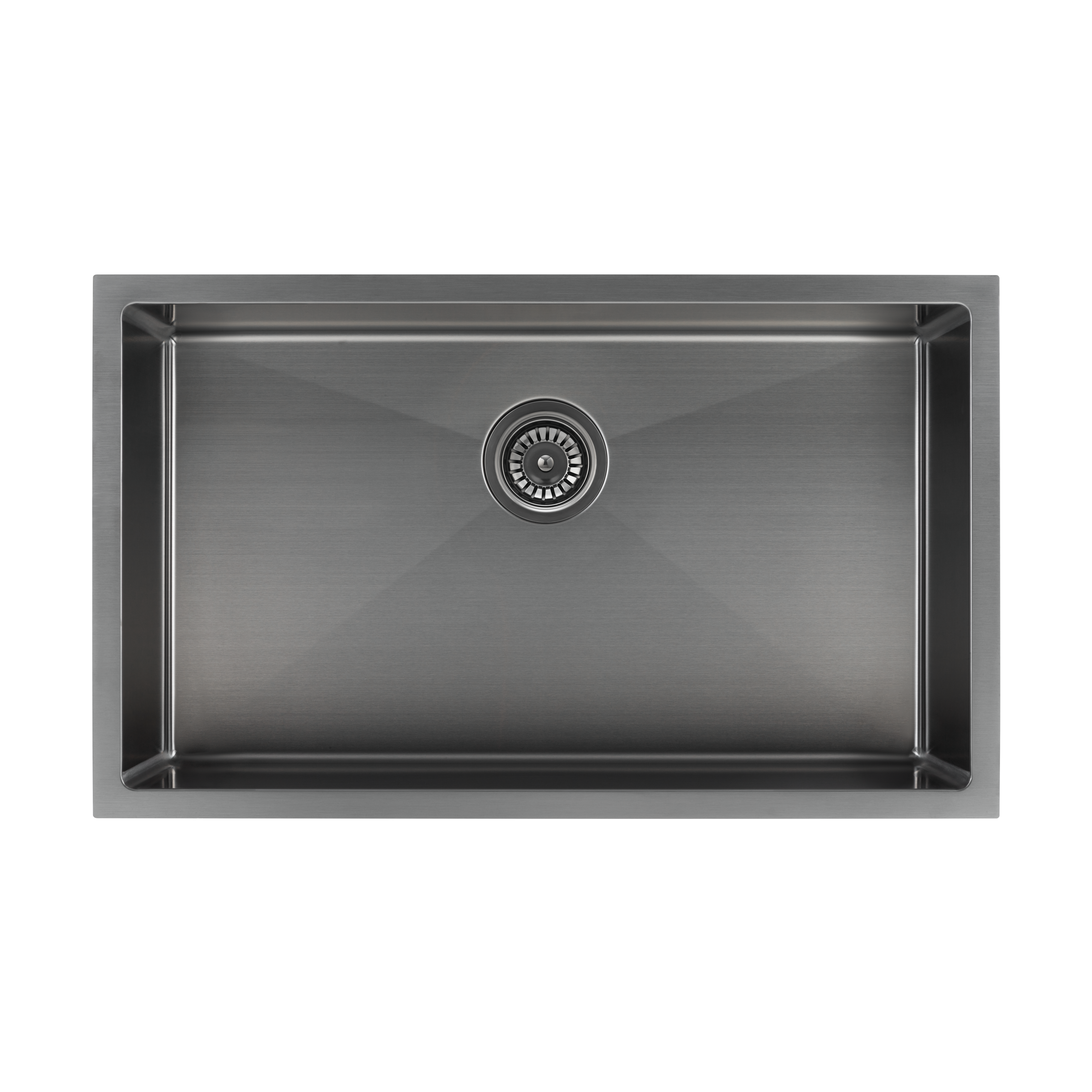 Vari - Single Sink 750mm - Brushed Gunmetal w Rack