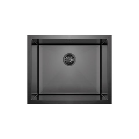 Seba - Overflow Sink 550mm (250 Deep) - Brushed Gunmetal w Racks