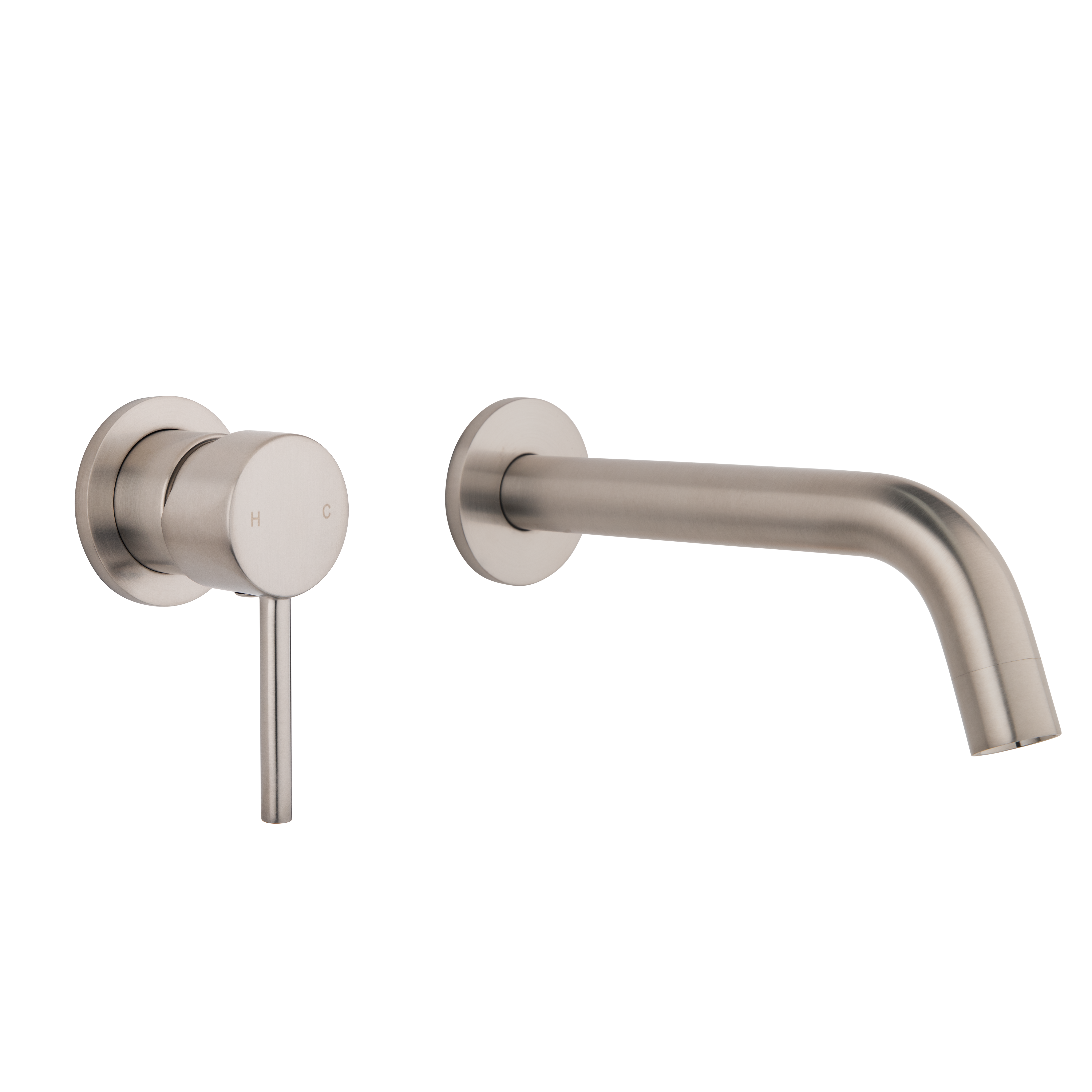 Elysian Minimal Mixer & Spout Set - Brushed Nickel