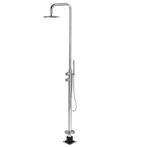 Sola Freestanding Outdoor Shower Set - Stainless Steel