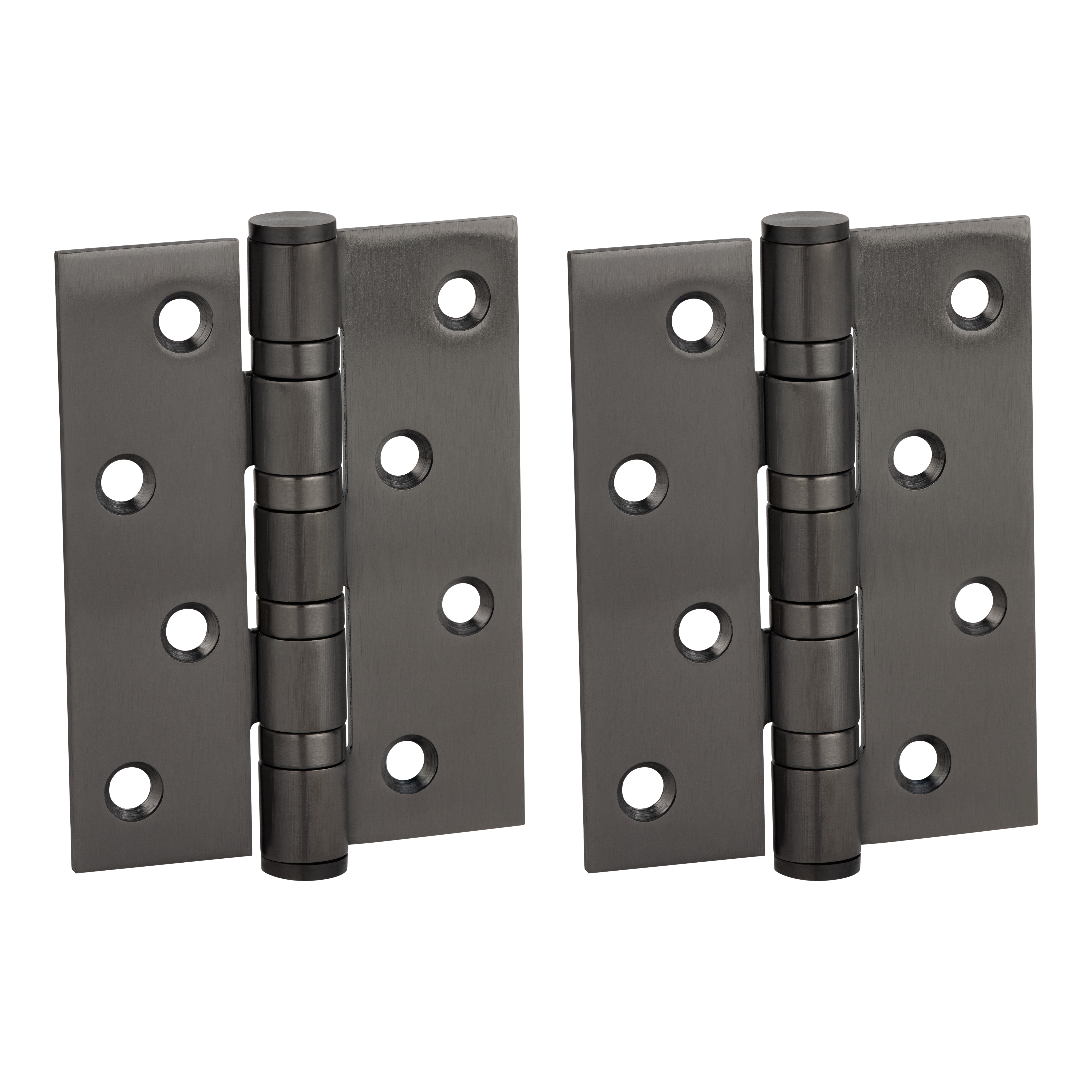 Ellis Butt Door Hinge Pair 100mm - Brushed Gunmetal