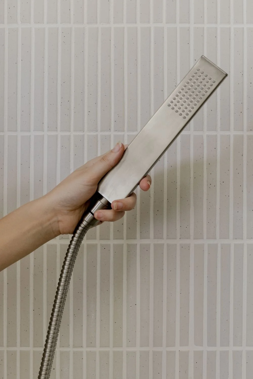 Brushed Nickel vs Chrome Tapware Rectange Hand Shower