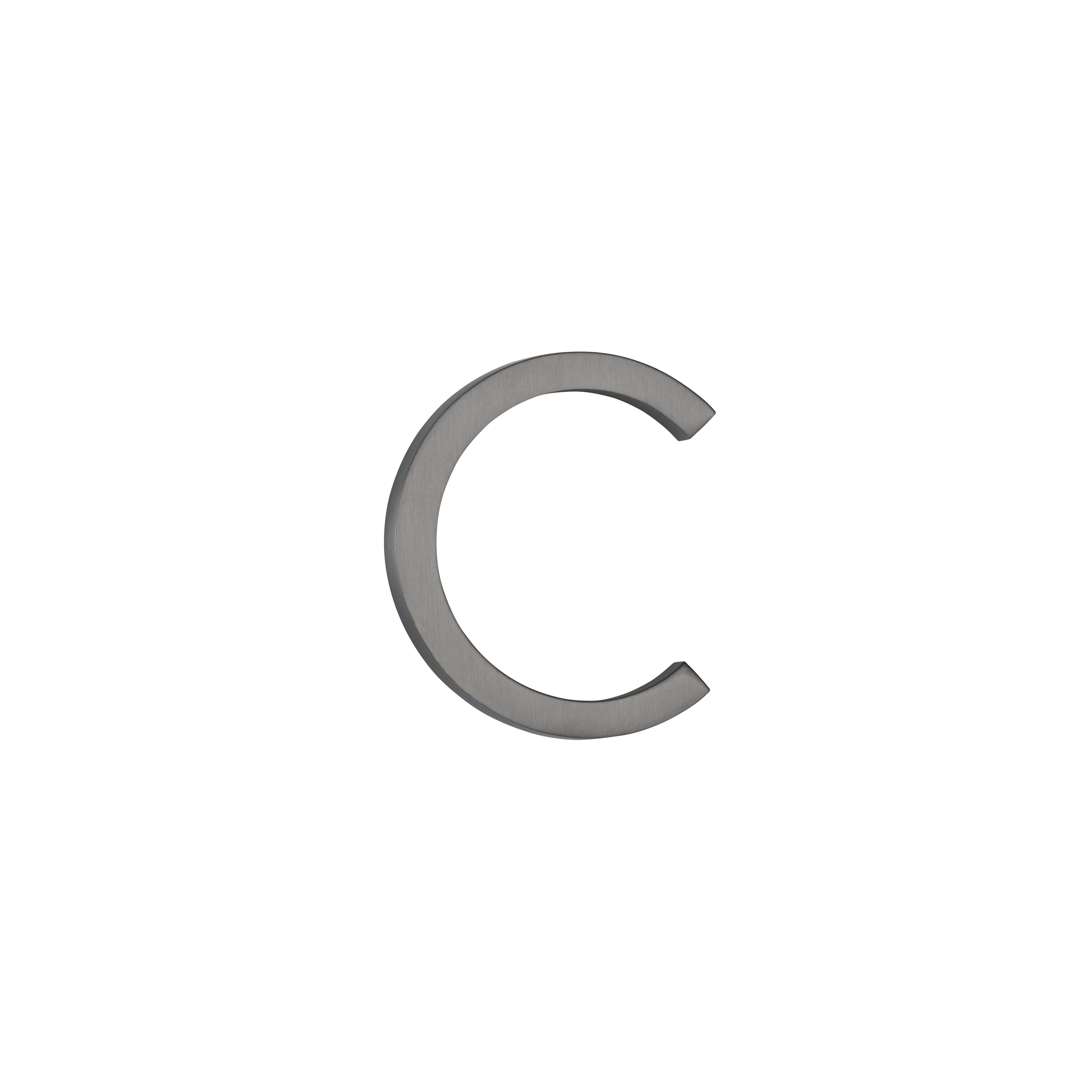 C Letter - 60mm - Brushed Gunmetal